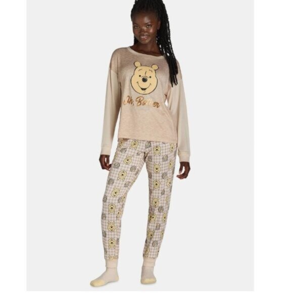 NEW 3Pc 3X 22W-24W Women's Soft Winnie the Pooh Bear Loungewear Set- Pajamas - Picture 1 of 3